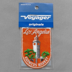 Vintage Los Angeles Patch 2.75", Farmers Market Souvenir, LA Travel Collectible, Southern California Memorabilia