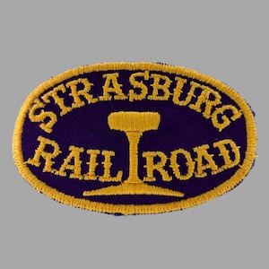 Vintage Strasburg Rail Road Patch 3", Heritage Railroad, Pennsylvania Railway Souvenir, Locomotive Train Collectible