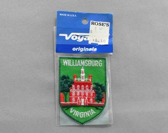 Vintage Williamsburg Virginia Patch 2.75", Governor's Palace Souvenir, Colonial Collectible, Historic America