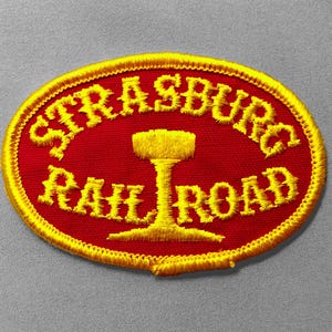 Vintage Strasburg Railroad Patch 3", Pennsylvania Railway, Steam Locomotive Train Souvenir, Shortline Heritage