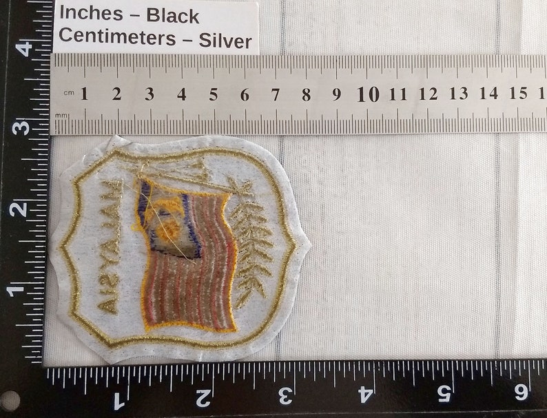 Malaysian Flag Southeast Asia Used Vintage Malaysia Patch 3.25 Travel Collectible Black Velveteen Kuala Lumpur Souvenir