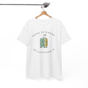 Unisex-t-shirt reizigers, Wanderlust-T-shirt, Adventure-shirt, koffer graphic, cadeau reisliefhebber