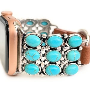 DEVEREAUX Apple Watch band Woman, Gemstone and beaded Women's apple watch Band 38mm 40mm 41mm 42mm 44mm 45mm