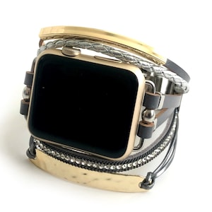 Posh Leather (faux wrap) Apple Watch band, apple watch band 38mm 40mm 41mm 42mm 44mm 45mm Apple Watch Band, apple watch band for women 49mm
