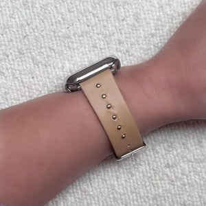 The Celebrity Black leather with gold, silver, rose gold studded for Fitbit Watch Band Versa 1, Versa 2, Versa 3, Sense fitbit watch strap image 14