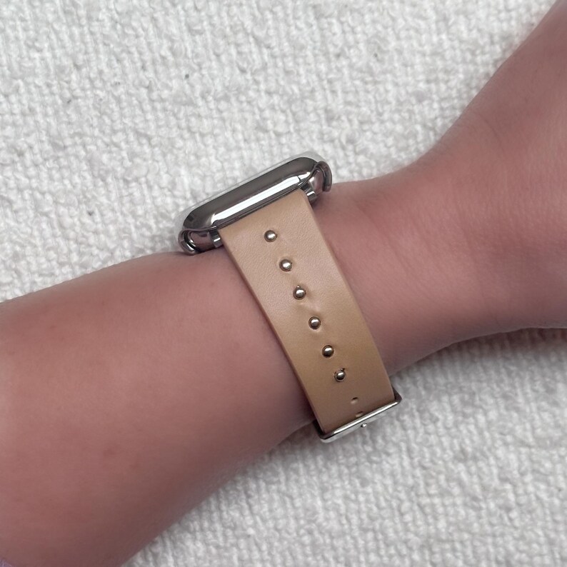 The Celebrity Black leather with gold, silver, rose gold studded for Fitbit Watch Band Versa 1, Versa 2, Versa 3, Sense fitbit watch strap image 14
