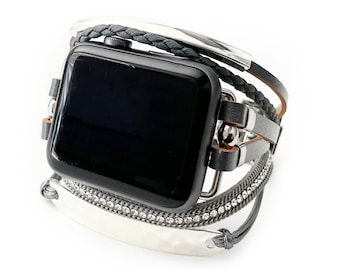 Posh Leather (faux leather wrap) Apple Watch band apple watch band 38mm 40mm 41mm 42mm 44mm 45mm 46mm 49mm Apple watch band for women 1-11