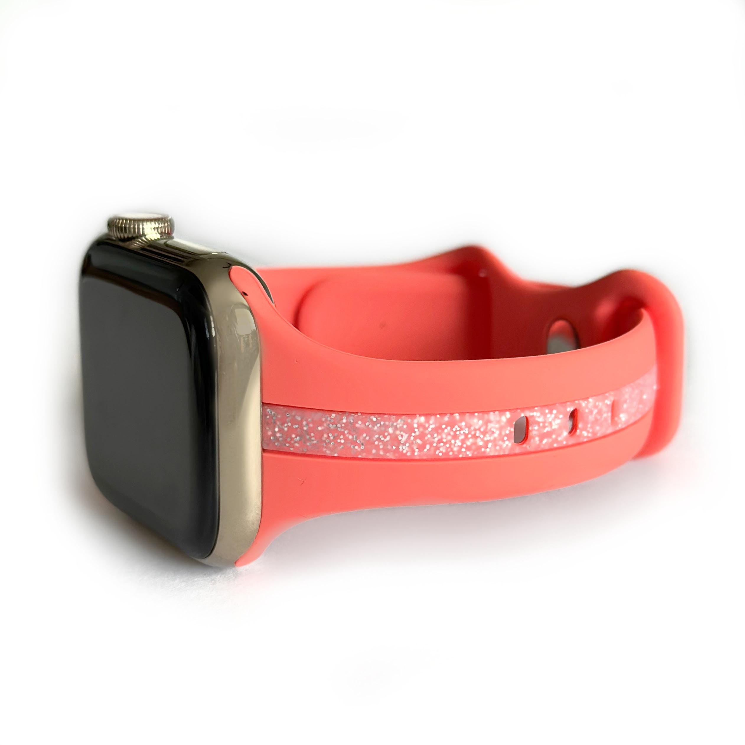 専用　44mm SPORTY CHIC Silicone Band With Glitter Stripe for Apple Watch