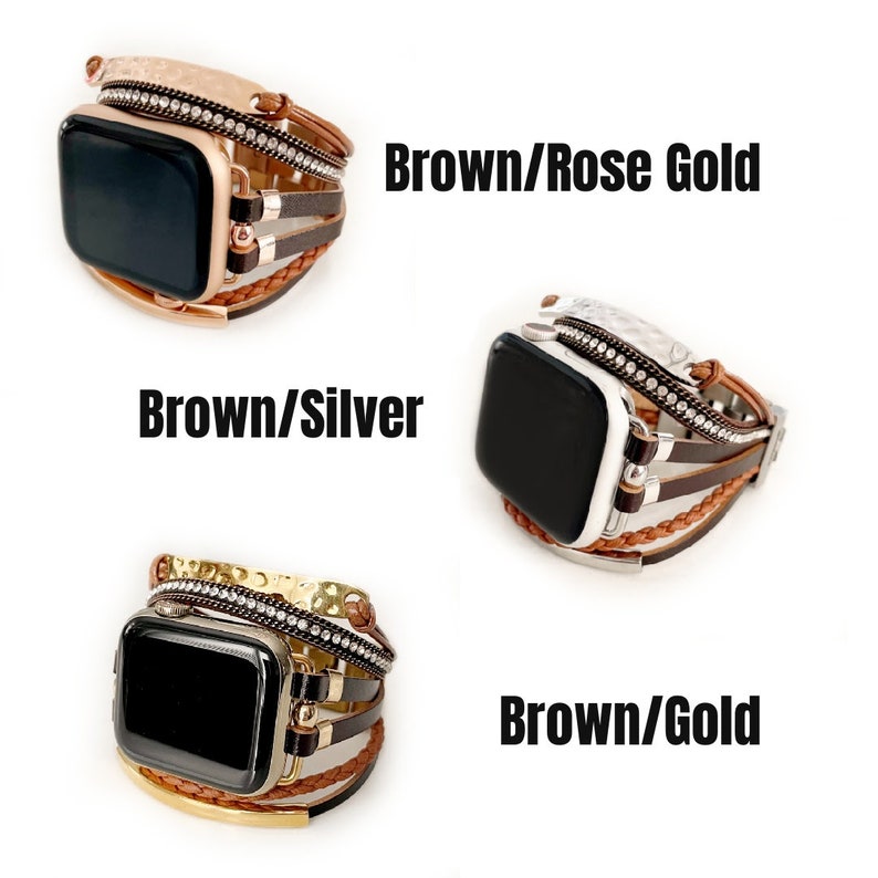 Posh Leather faux leather wrap Apple Watch band apple watch band 38mm 40mm 41mm 42mm 44mm 45mm 49mm Apple watch band for women series 1-9 image 9