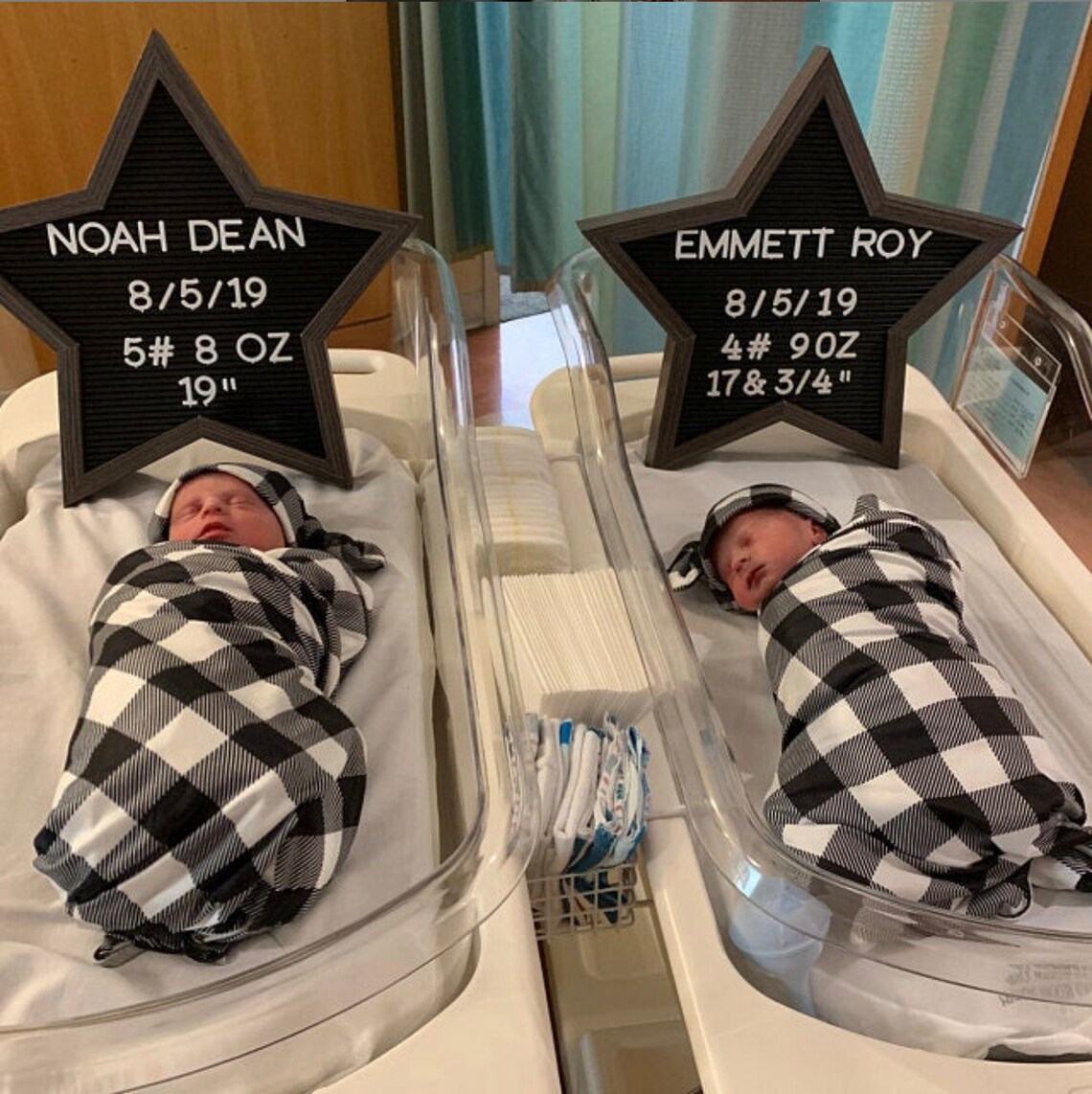 Large Swaddle Blanket Buffalo Plaid Swaddle Set Red and Black Etsy