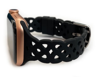 Lattice Laser Cut Silicone Apple Watch Band