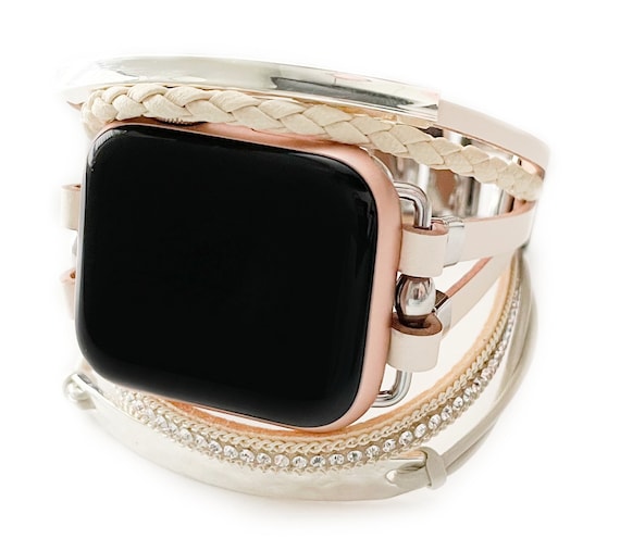 Leather wrap apple watch band best sale 38mm