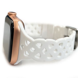 LATTICE Silicone Apple Watch Band laser cut women’s apple watch band, cute apple watch band 38mm 40mm 41mm 42mm 44mm 45mm, series 1-9