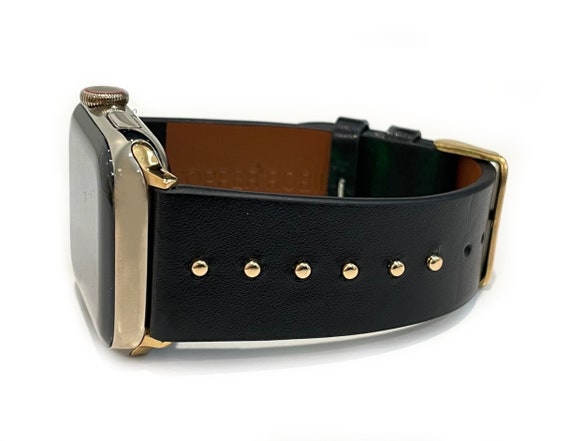 The Celebrity Black Leather With Gold, Silver, Rose Gold Studded