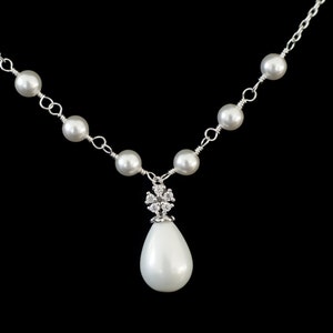 Bridal Necklace, Bridal Pearl Necklace, Wedding Necklace, Wedding Jewelry, Swarovski Pearls Necklace , Bridal, Bridesmaid Jewelry