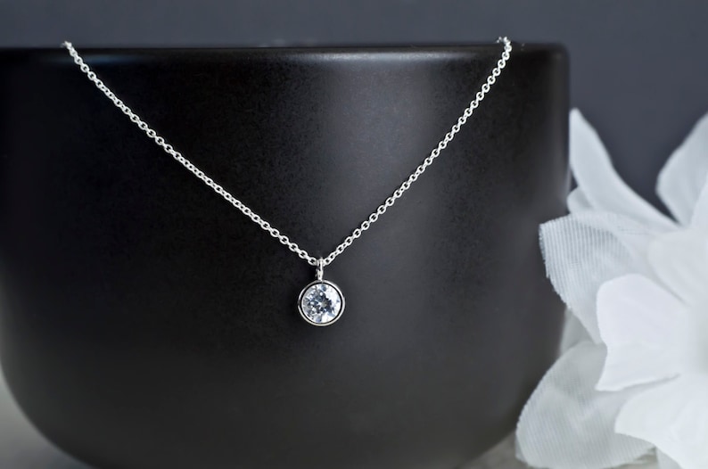 Bee Cameo Solitaire Necklace Cubic Zirconia