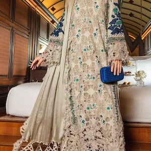 lace dress designs pakistani Audra Floral Lace Long Dress
