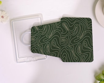 Dark Green Minimalist Lines Detachable Magnetic Kindle Case,MagSafe Clear Kindle Case,Removable Magnetic Cover,Brand New Style Kindle Case