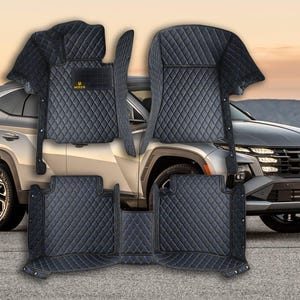 Car Mats for Hyundai Custom Fit Waterproof & Nonslip Deep Dish Floor Mats Premium Leather Style with Raised Edges Full Set