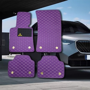 Carbon Fiber Car Mats for BMW Cars | Sporty Custom Fit Floor Mats | High-Quality Interior Protection for BMW Models 4 Pieces Full Set