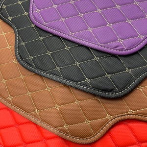 Custom Cut Diamond Stitch Faux Leather: Waterproof Anti-Slip Velcro Backing