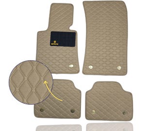 Alfombrillas para coche BMW estilo fibra de carbono, ajuste personalizado, impermeables y antideslizantes.