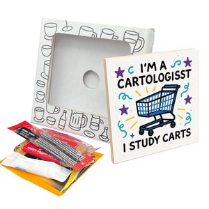 I'm a Cartologisst I Study Carts Coaster Gift Pack