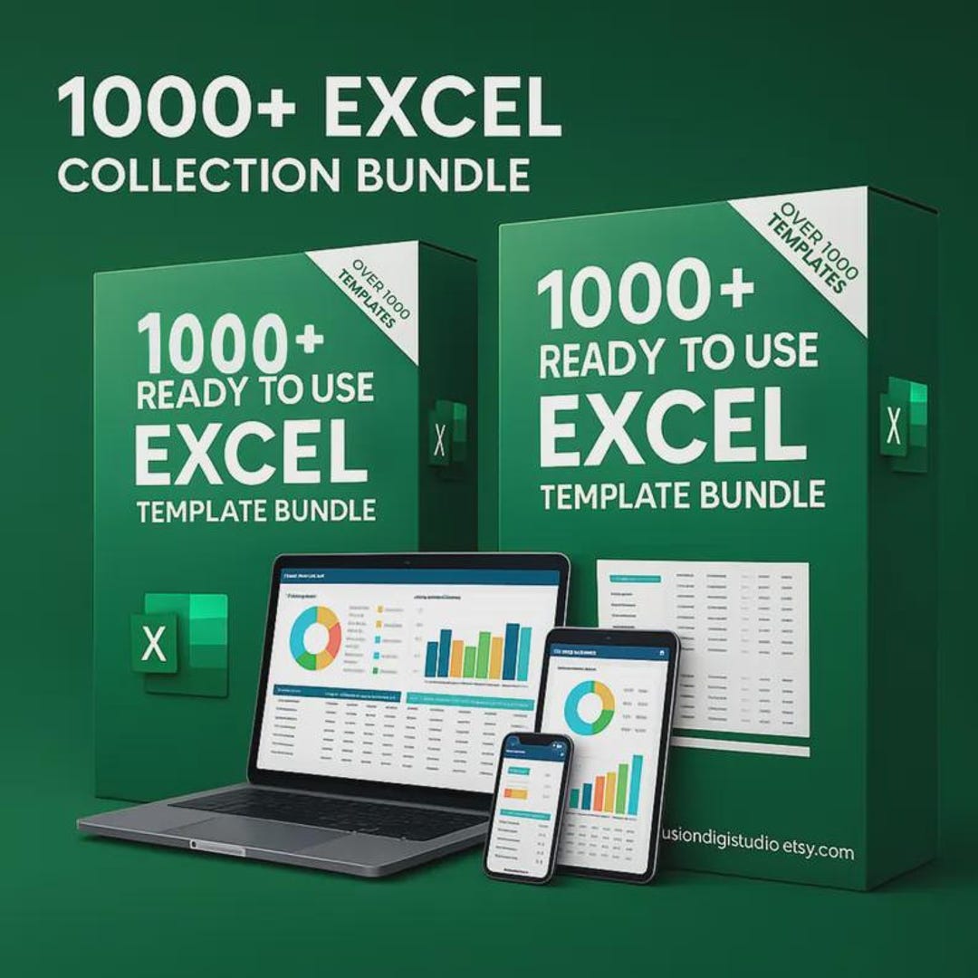 1000+ Excel Collection Bundle | Spreadsheet Templates | Financial ...