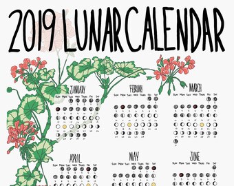 Lunar calendar | Etsy