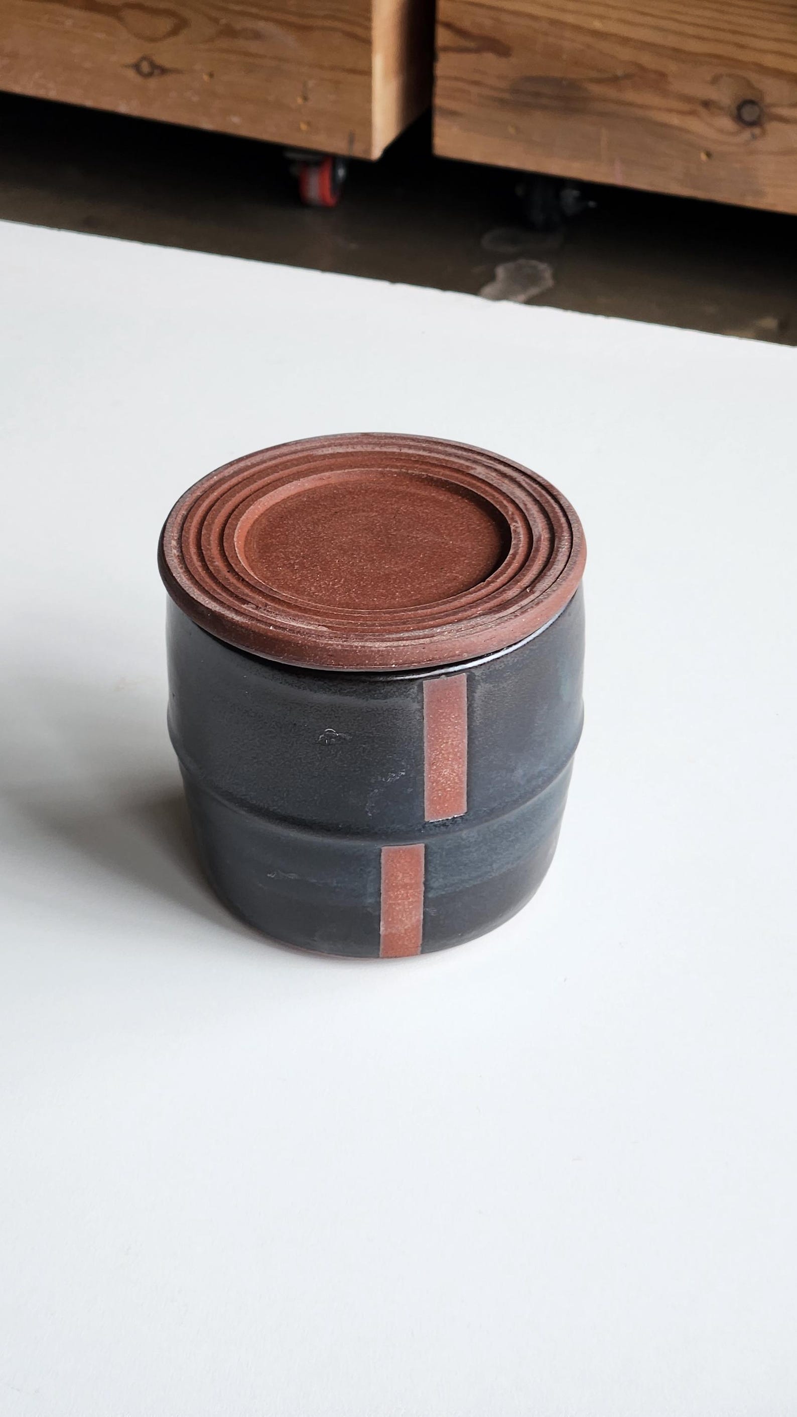 8 oz French Butter Crock: Stoneware Butter Keeper