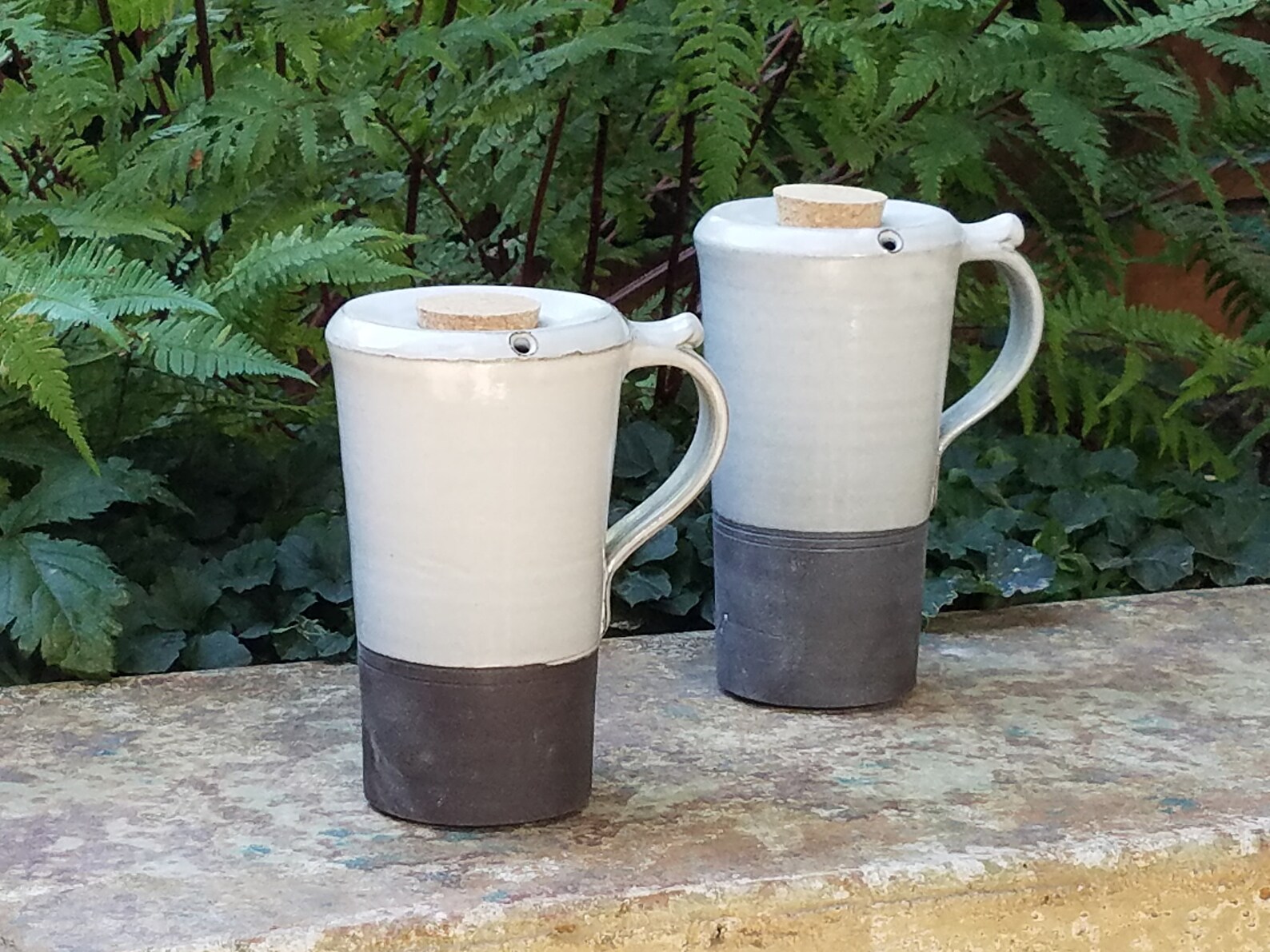 Travel Mug Ceramic Go Mug Car Mug Covered Mug Etsy