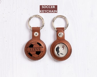 Personalized Soccer Graduation Airtag Case Keychain, Custom Soccer Keychain Bulk Gift, Soccer Team Gift, Son, Dad, Boyfriend, Husband Gift
