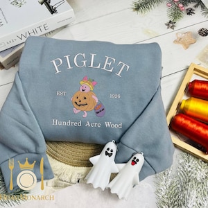 Magic Kingdom gesticktes Sweatshirt, Vintage Bär und Freunde gesticktes Shirt, Halloween Film Cartoon Shirt, Geschenk für Halloween-Saison