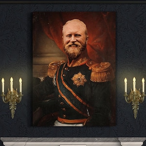 Custom Royal Portrait Painting from Photo, Personalized Renaissance Portrait, Historical Portrait, Gift for Him, Anniversary Gift Idea