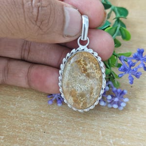 Natural Coral Pendant 925 Sterling Silver | Red Coral Gemstone Pendant | Handmade Healing Jewelry Gift