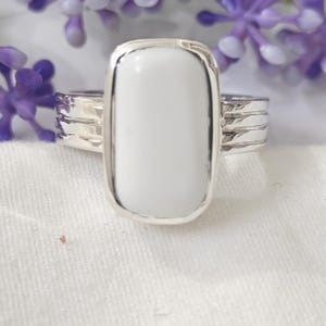 White Coral Ring 925 Sterling Silver | Natural Gemstone Healing Ring | Handmade Boho Jewelry Gift