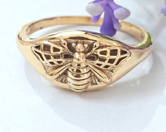 Sterling Silver Bee Ring: Nature-Inspired Boho Jewelry