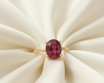 Natural Ruby Ring 925 Sterling Silver | Handmade Red Gemstone Ring | July Birthstone Jewelry