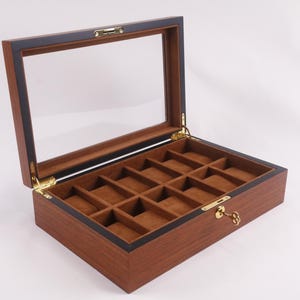 Luxury Wooden Watch Box – Walnut Grain Single Slot Display Case with Soft Pillow | Men&#39;s Gift | Watch Storage Organizer Travel Case