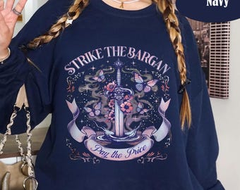 Strike The Bargain Sweatshirt, Fantasy Bookish Merch, Kingfisher Shirt, Romantasy Callie Hart