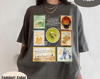 Tolkien inspired fantasy tshirt, The Shire shirt, vintage stamp Bookish shirt, Fellowship shirt, NERDY fan gift