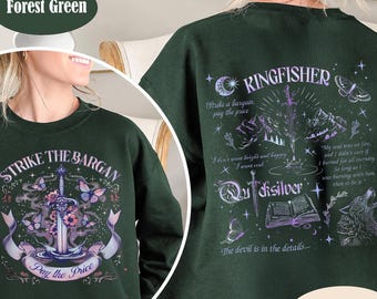 Quicksilver Kingfisher Sweatshirt, Fantasy Bookish Merch, Romantasy Gift