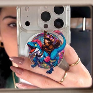 Princess Donut And Mongo Phone Grip, MagSafe Compatible, Dungeon Crawler Fantasy Book Reader Bookish Accessory