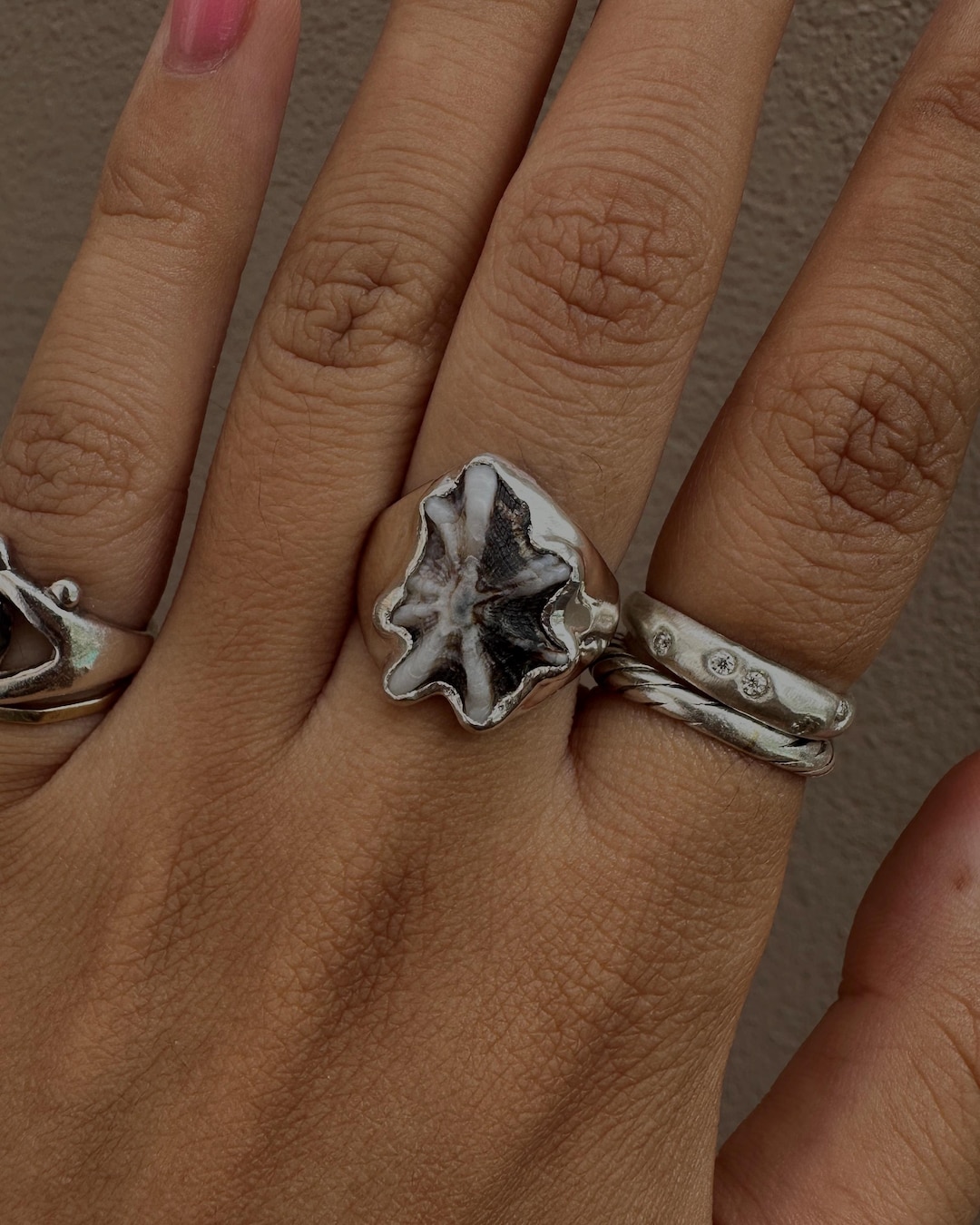 Handmade Limpet Shell Sterling Silver Ring - US Size 5.25/5.5 - Etsy