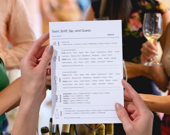 Wine Tasting Kit | A Complete Kit for Hosting a Wine Party | Instant Digital Download