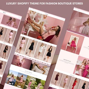 Lookbook collection layout showcasing outfits in Milana theme