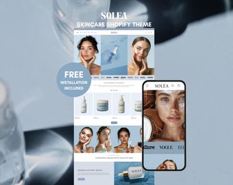 Solea Luxury Skincare Shopify Theme: Clean Beauty & Wellness Website