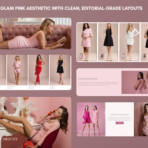 Fashion shopify theme, apparel shopify theme, pink shopify theme, Pink boutique website template for apparel and beauty brands, shopify theme, pink beauty template