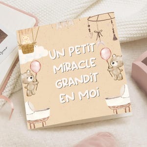 Annonce grossesse originale – Carte surprise bébé personnalisée – Idée émouvante marraine, papa, mamie, papy, grands parents, tonton, tata