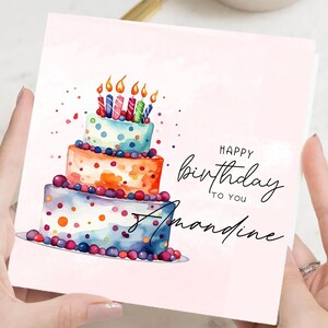 Carte 1er anniversaire fille, carte 1er anniversaire personnalisée, cadeau naissance, cadeau pour elle, cadeau mariage, cadeau bebe,